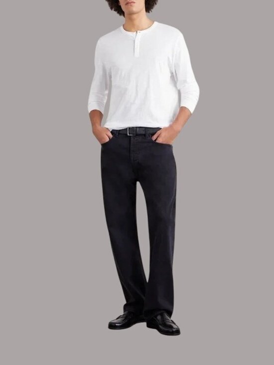 Onia Other - Onia Mens White Long Sleeve Henley Shirt Cotton Blend M New With Tags